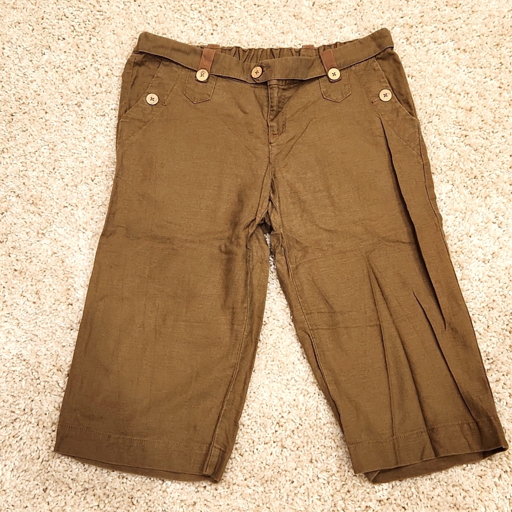 Mimi Maternity Linen Capri Pants size M
